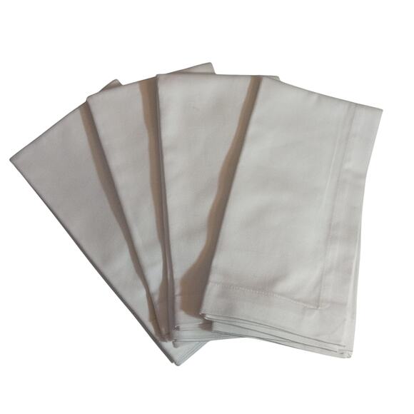 Pottery Barn 4 White Cotton Dinner Napkins - Picture 5 of 9